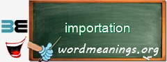 WordMeaning blackboard for importation